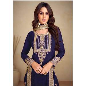 Kurti กางเกง3ชิ้นคู่

ชุดเดรสผ้าไหมผ้าไหมลายปักสีต่างๆ5แบบคู่ใส่ได้พอดี - Product Image 1