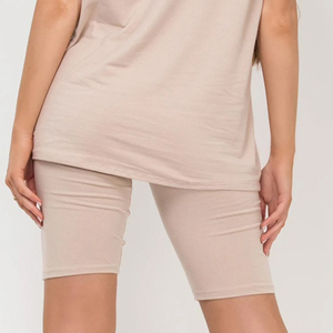 Casual Summer <b>Tops</b> And Above Knee Shorts Set Wholesale Rate Ladies Two Piece T Shirt And Shorts Sets For Sale - Product Image 6