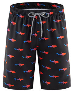 Shorts de plage de qualité supérieure pour hommes avec ceinture élastique, couleur personnalisée, vêtements de bain pour la planche à roulettes, shorts de sport de plage pour hommes - Product Image 1