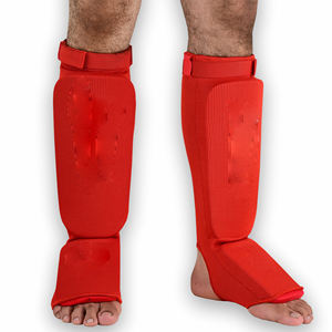 Protections de tibia en cuir et PU pour l'entraînement de Muay Thai, MMA et boxe - Product Image 1