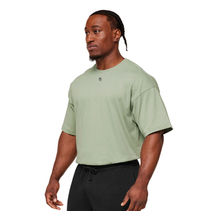 Camiseta Deportiva Extra Grande para Hombre, Transpirable, de Alto Rendimiento, Holgada, para Entrenamiento, Color Verde Niebla - Product Image 3