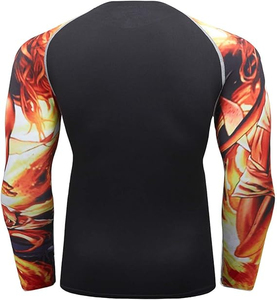เสื้อแรชการ์ดยืดหยุ่นสูงทันสมัยสำหรับทุกเพศ  กระชับพอดีตัว  ป้องกันแสงแดด UPF+50  ชุดว่ายน้ำ  รับสกรีนโลโก้  แห้งเร็ว  เสื้อสำหรับออกกำลังกาย - Product Image 2