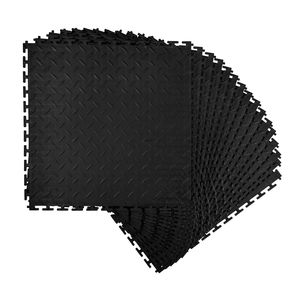 Set di 16 Piastrelle Incastrabili per Pavimento Garage 20,2 X 20,2 X 20mm, Antiscivolo con Superficie Diamantata, Pavimentazione Modulare 20,2 X 20,2 X 0,2 cm - Product Image 1