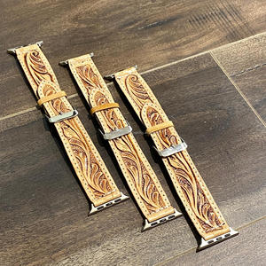 2025 Wholesale New Arrival Quick Release Genuine Tooled Leather Luxury <b>Watch</b> Bands <b>Pin</b> Handmade Replacement <b>Watch</b> Straps - Product Image 4