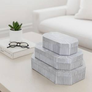 Decorative <b>Storage</b> Boxes Octagonal Jewelry Box Modern Home Organizer Keepsake Container Set Minimalist Bone Inlay Decorative Box - Product Image 2