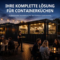 Conteneur maritime de 40 pieds personnalisé, boutique, cuisine commerciale préfabriquée, barbecue, restaurant de burgers, kiosque alimentaire, projet clé en main