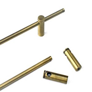 Minimalist Brass T-Shaped Cabinet Handle <b>Drawer</b> Pull Furniture Hardware Durable Metal Storage Closet Handle <b>Set</b> With Knob - Product Image 5