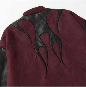 Chaqueta Varsity de Béisbol de Cuero con Bordado Personalizado de Alta Calidad, Talla Grande, con Apliques para Hombre, para Invierno - Product Image 6