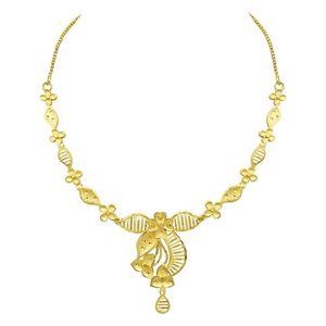 สร้อยคอทองเหลืองชุบทอง 14K 18K 24K แบบขายส่ง ดีไซน์ดั้งเดิม ชุดเครื่องประดับแฟชั่น ชุดสร้อยคอสั้นแบบทอง - Product Image 6