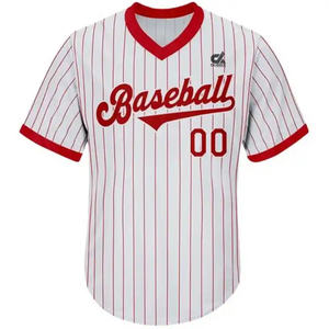 Camiseta de Béisbol Negra con Rayas Blancas, Cuello en V, Nombre y Número Personalizados, Estilo Profesional, Uniforme de Equipo, Venta al Por Mayor - Product Image 4