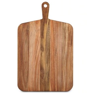 Planche à découper en bois naturel écologique, robuste, en bois massif, avec emplacement pour la poignée, pour servir fruits et viandes en cuisine - Product Image 4