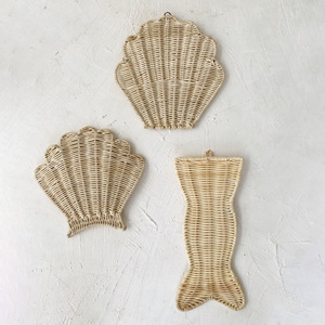 Artesanía de pared de ratán inspirada en la costa, accesorios tejidos al por mayor para la decoración de la habitación del bebé. - Product Image 1