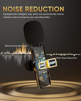Microphone à pince réglable, prise de type C, faible latence, transmission longue portée, enregistrement vidéo, vlog, diffusion en direct sans fil