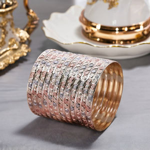 Pulseras de Oro de 3 Tonos al por Mayor, Pulseras Multitono, Pulseras de Oro de 3 Tonos para Mujer, Pulseras de Latón Rellenas de Oro Tricolor. - Product Image 2