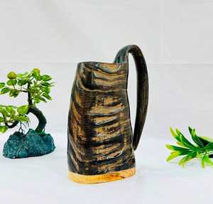 Chope à bière en corne de viking de qualité supérieure, artisanale, vintage, cadeau de mariage, de Noël ou du Nouvel An, provenant d'Inde - Product Image 6