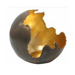 Oval Shaped Gold-Plated Brass Bowl <b>Butterfly</b> Hammered Votive Metal Candle Holder for Home Decoration for Diwali Birthday Parties - Product Image 6