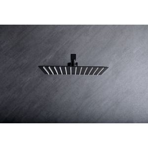 Système de douche pluie noir mat 12 pouces avec mitigeur et accessoires de douche pour salle de bain - Product Image 3