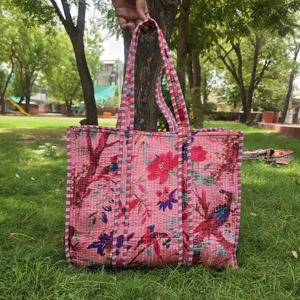 Bolso Tote de Hombro Hecho a Mano en Terciopelo Indio, Tamaño Grande, para Uso Diario, Personalizable, Estilo Bohemio, Parte Superior Abierta, Forro de Algodón, para Todas las Temporadas - Product Image 3