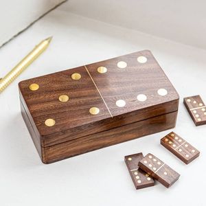 Solid Wooden <b>Dice</b> And Dominoes Family Entertainment Board Game <b>Set</b> For Indoor Recreational Activities - Product Image 6