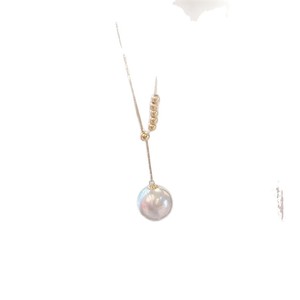 Collar de Perlas de Agua Dulce de Plata S925 para Mujer, para Xiaomi, 3-4 mm, Casi Brillante, Cadena Simple para Bebé con Cadena para Clavícula - Product Image 5