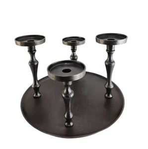 เชิงเทียนอะลูมิเนียมรูปทรงกิ่งไม้ตกแต่งบ้าน พร้อมที่วางเทียน 4 ดวง สีทอง ทันสมัย สำหรับวางบนโต๊ะ - Product Image 3