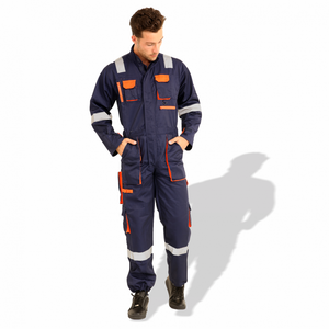 Combinaison de travail professionnelle avec poches pour genouillères, uniforme de protection pour la construction, combinaisons de sécurité industrielles, OEM - Product Image 4