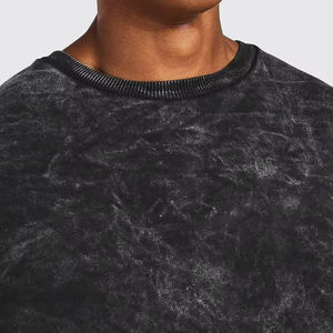 เสื้อสเวตเชิ้ตคอกลมสไตล์วินเทจลายพิมพ์นูนแบบย้อมสีเอซิดคุณภาพสูงทรงโอเวอร์ไซส์สำหรับทุกเพศ - Product Image 4