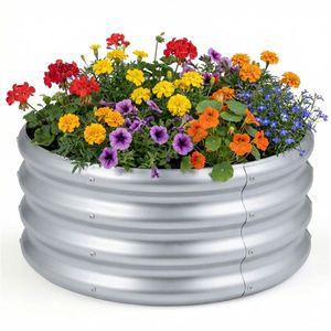 24 by 24 by 11.5 in Outdoor <b>Planter</b> for <b>Vegetables</b> Herbs Flowers - Product Image 1