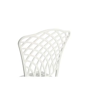 Ensemble bistrot 3 pièces en aluminium moulé antirouille, mobilier de jardin et de terrasse pour balcon, 2 chaises et 1 table en blanc - Product Image 5