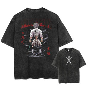 T-shirt Homme Noir Oversize à Col Rond et Manches Courtes avec Imprimé au Dos, Style Décontracté, en Coton Jersey Couleur Unie Teinte Unie, Coupe Ajustée - Product Image 4