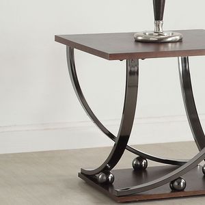 Tavolino da Caffè in Nichel Nero con Ripiano Inferiore - Product Image 3