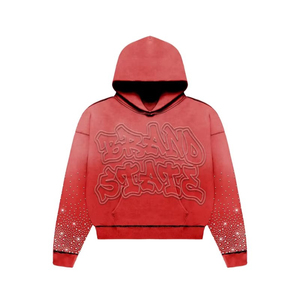 Sudadera con Capucha Extra Grande con Diseño de Corte de Diamante, Unisex, Mezcla de Algodón Premium, Felpa Gruesa, con Pedrería Brillante, Estilo Urbano, Invierno, ODM - Product Image 6