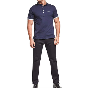 Polo de Cuello Alto Personalizado de Alta Calidad de 200g, Polo de Golf con Logotipo Personalizado para Hombre, Camiseta con Cuello Redondo - Product Image 1