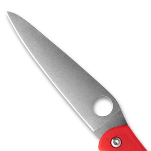 Cuchillos Plegables Modernos con Mango Rojo, Hoja de Acero Inoxidable con Borde Liso, Mango Ergonómico Ligero, Orificio Redondo y Alambre - Product Image 5