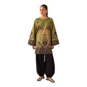 Elegante Colección de Ropa Estampada para Mujer, Estilo Indio y Pakistaní, con Algodón Suave, Traje de 2 Piezas, Vestido de Verano para Uso Diario - Product Image 1