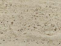 Pierre de marbre en travertin gris argenté naturel sablé avec des veines bleues Dalle de travertin bleu clair pour mur extérieur