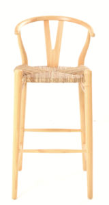 Chaise de salle à manger en bois ergonomique moderne et durable avec assise et dossier en rotin, design scandinave, meubles de salle à manger - Product Image 2