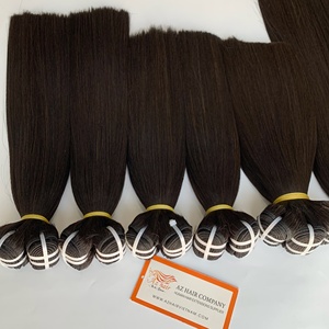 Tendance chaude pleine longueur et lisse couleur noire os trame droite pleine cuticule alignée prix bon marché Extensions de cheveux longue durée de vie - Product Image 6