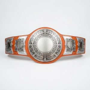 Ceinture de championnat personnalisée pour la lutte, la boxe, les sports, les compétitions, avec plaques métalliques, sangle en cuir, design personnalisé - Product Image 5