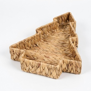 Accesorios navideños de la más alta calidad, cestas de jacinto de agua natural en forma de árbol. - Product Image 4