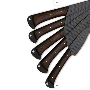 Juego de Cuchillos de Chef Profesionales de Acero Inoxidable de 5 Piezas, Hechos a Mano por Ahmad Fabric, Mango de Resina, Funda de Cuero, Diseño Moderno, Personalizable - Product Image 6