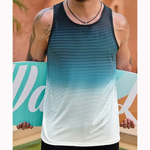 เสื้อกล้ามถักลายไล่ระดับสีสำหรับผู้ชาย คอกลม แห้งเร็ว สวมใส่สบาย - Product Image 2