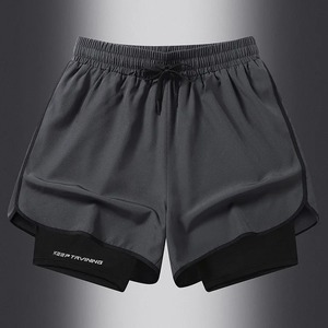 Pantalones Cortos Deportivos 2 en 1 para Hombre, de Secado Rápido, para Correr, Fitness, Gimnasio, Baloncesto, con Forro Interior - Product Image 3