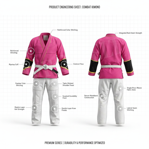 Fighter Gear Professional Brazilian Jiu Jitsu Gi Uniform Lightweight Martial Arts Kimono BJJ Solid Plain Color Custom Uniform - Product Image 2