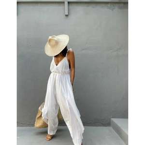 Vestido Gypsi Amorzinho 100% Algodón Ecológico Transpirable, Diseño de Estilo Sencillo, Hecho a Mano, Cintura Natural Holgada, Maxi, Cuello en V, ODM - Product Image 5