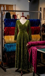 Tela de terciopelo Sparkle Crush, material brillante de 160 GSM para prendas étnicas de alta gama, vestidos de diseñador, decoración de lujo para el hogar, venta al por mayor. - Product Image 3