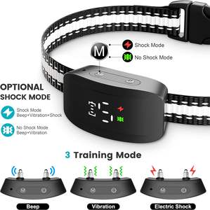 2025 कुत्ते छाल निवारक उपकरण बीप कंपन सुरक्षित झटका कोई बार्किंग नियंत्रण विरोधी छाल कॉलर वाला प्रदर्शन रिचार्जेबल बैटरी - Product Image 2