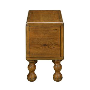 Solid Wood Rectangle 23.6 Inch Narrow Side <b>Table</b> Drawer Vintage <b>Bedside</b> Nightstand for <b>Small</b> Spaces End <b>Table</b> - Product Image 6
