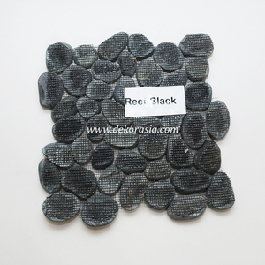 Pierre de galet noire rectifiée naturelle, durable, moderne, pour l'aménagement paysager extérieur et de jardin, décorative - Product Image 6