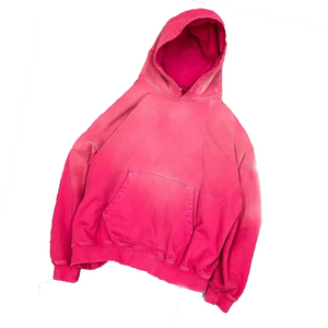 Sudadera con Capucha Estilo Acid Wash, Logotipo Personalizado, Algodón Grueso, Oversize, Vintage, Acabado Desgastado, Puños Acanalados, Ropa Urbana - Product Image 5